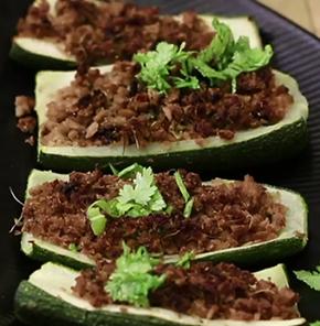 Nutrela Soya Stuffed Zucchini